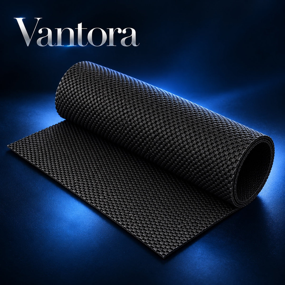 AI-generated Vantora promotional illustration of textured mat material; actual car mat shape and size may differ
